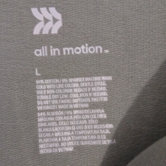 All In Motion 1/4 Zip Pullover NWT Size L - Picture 6 of 7